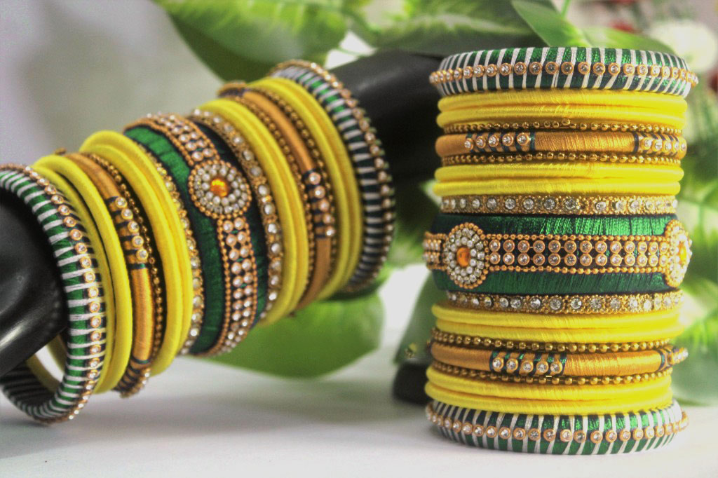 green yellow bangles