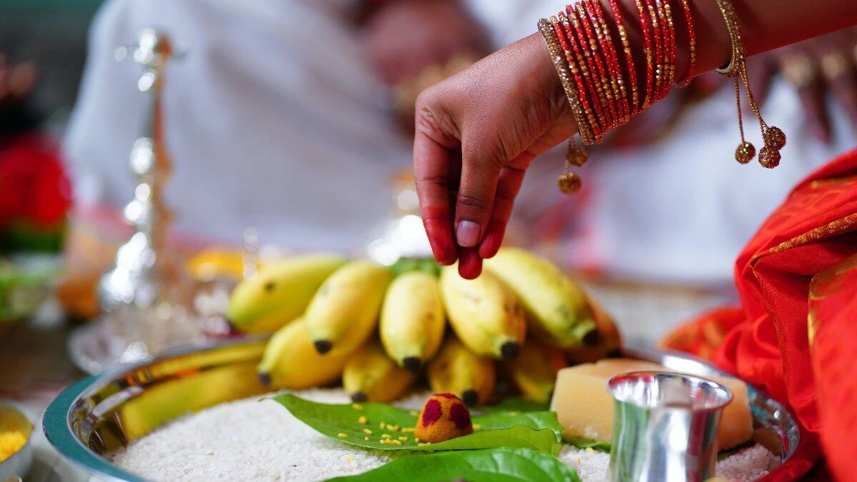 hariyali teej  ki puja plate