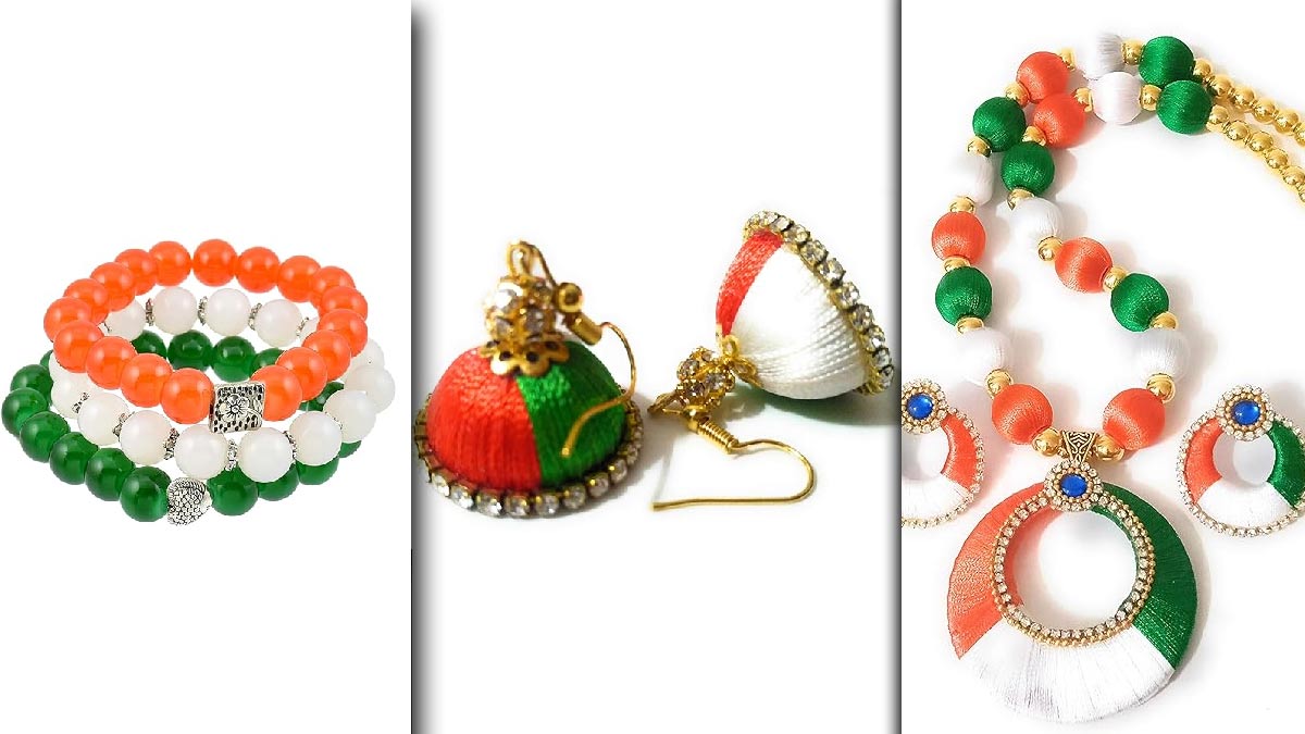 Independence Day Tricolour Jewellery Designs: स्वतंत्रता दिवस के मौके पर ऑफिस में पहनकर जाएं ये ट्राई कलर ज्वेलरी, देखें डिजाइंस | independence day 2024 tricolour jewellery designs for ...