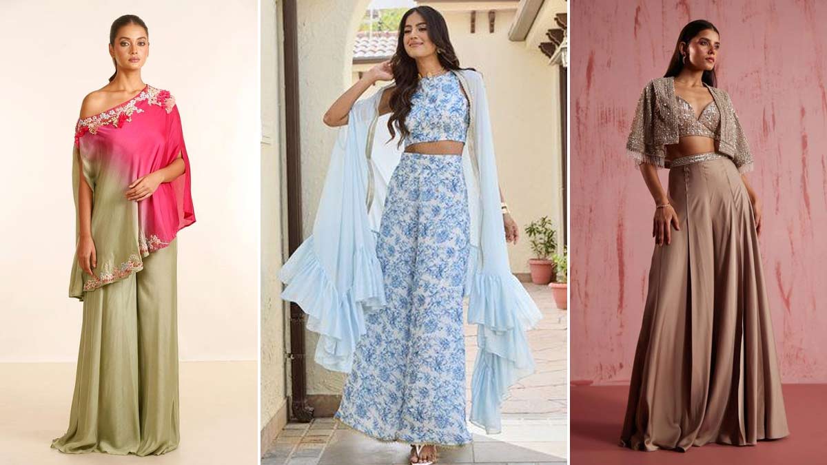 5 Unique Indo-Western Palazzo Suit Designs To Enhance Your Wardrobe ...