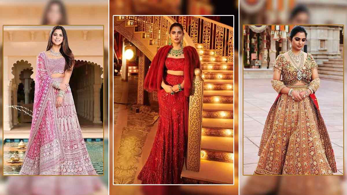 Mukesh ambani daughter wedding lehenga best sale