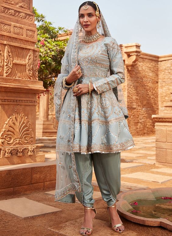 mughal inspired dhoti salwar suit design