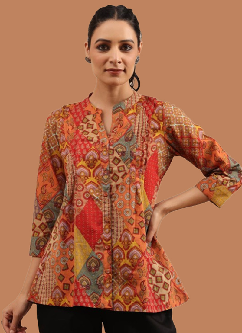 rainbow print kurti