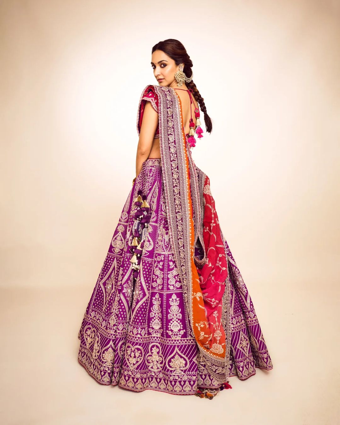 royal purple lehenga designs