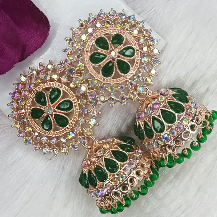 stone jhumki designs