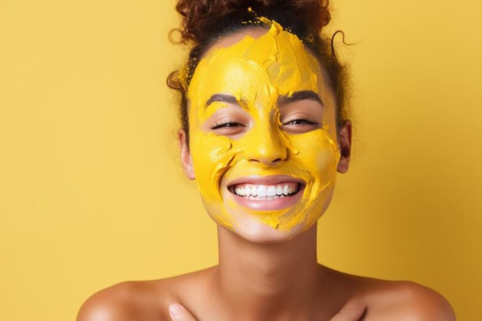 turmeric face pack inside