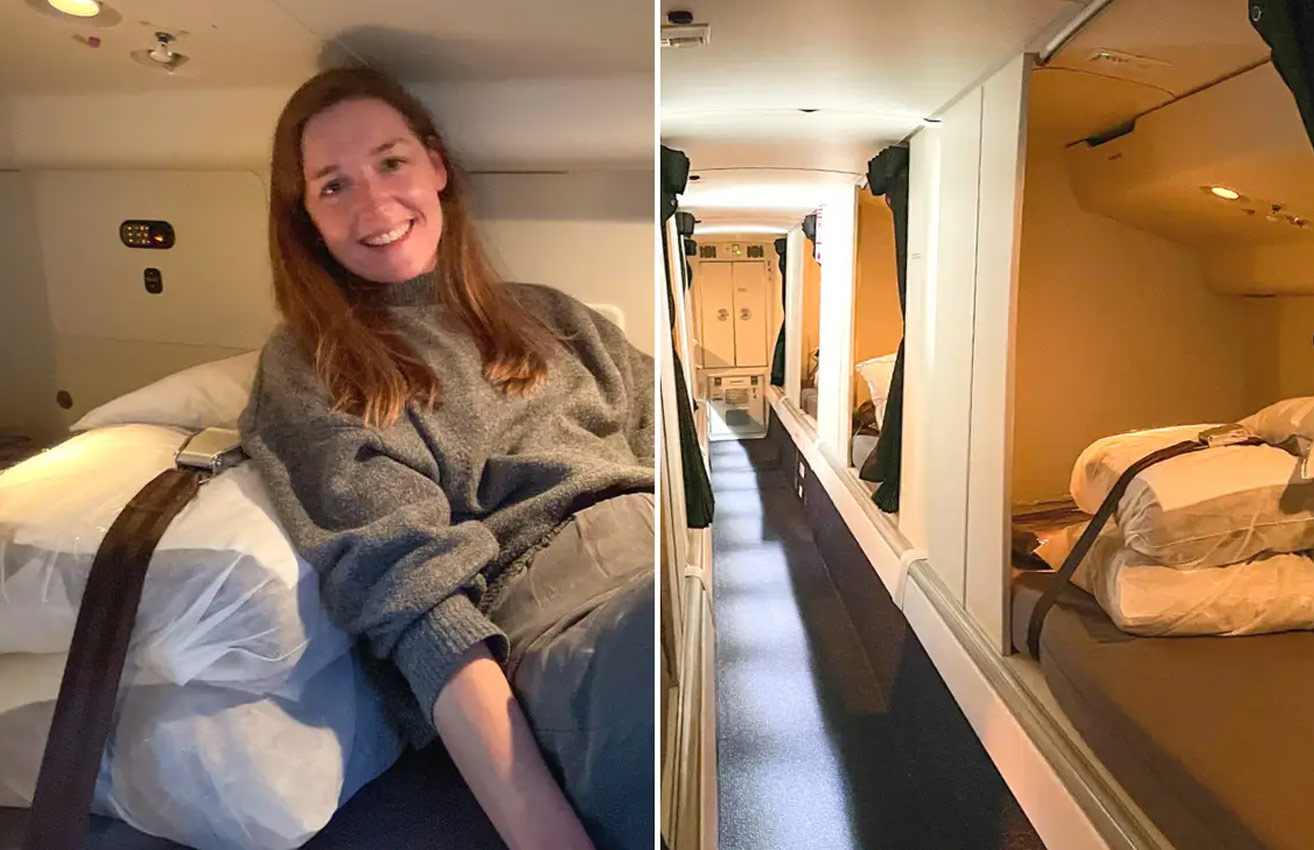 Crew rest compartment flight