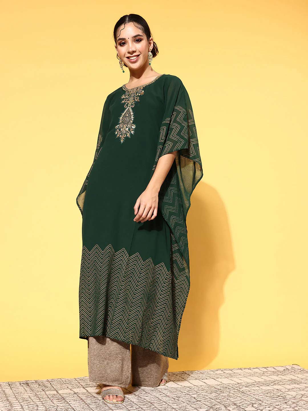 Embrodery work kaftan suit