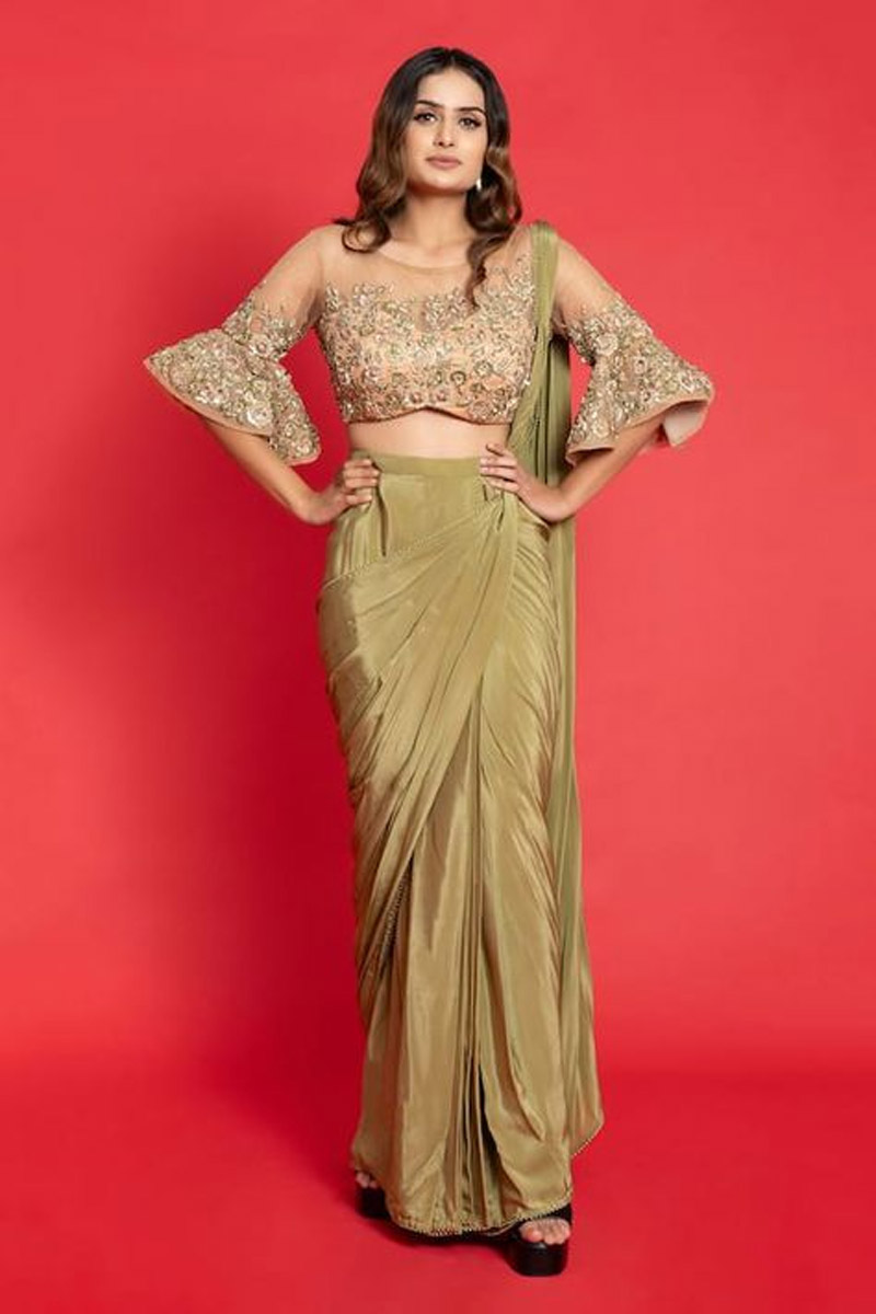 Embroidered Floral Sleeve Blouse Designs