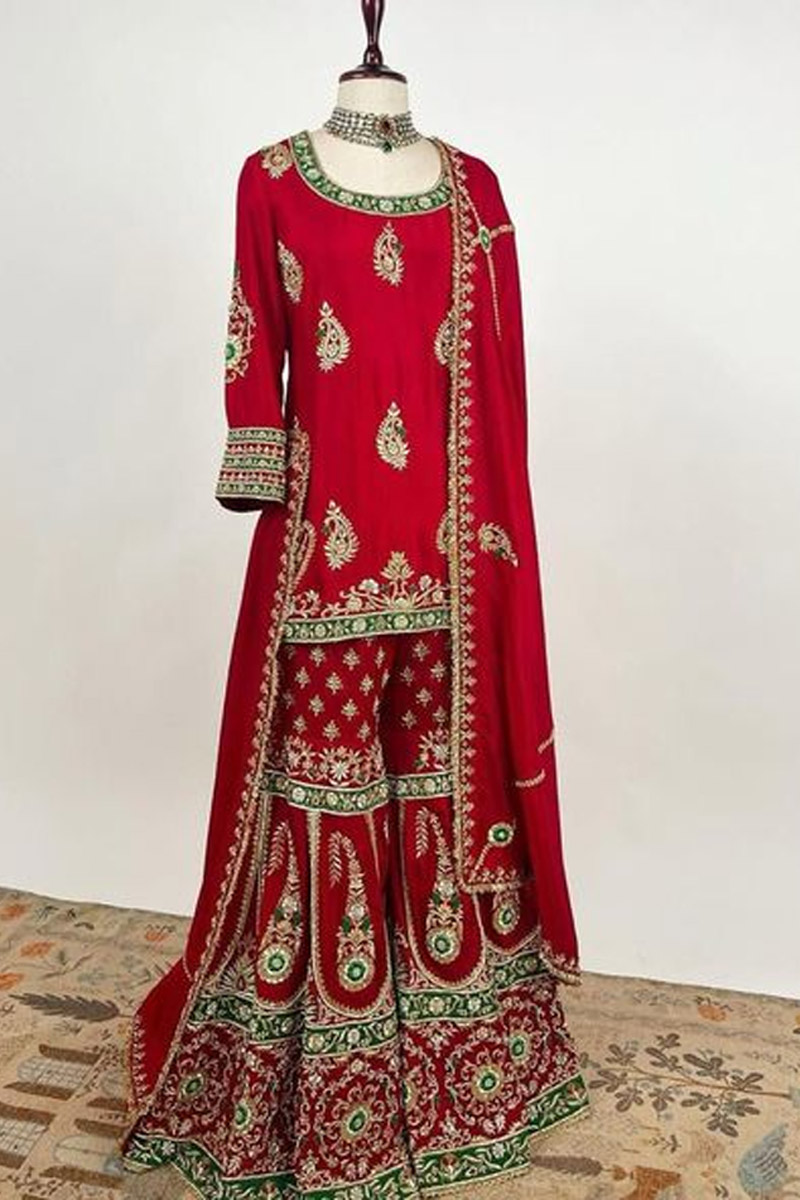 Heavy Embroidery Banarasi Suit Design
