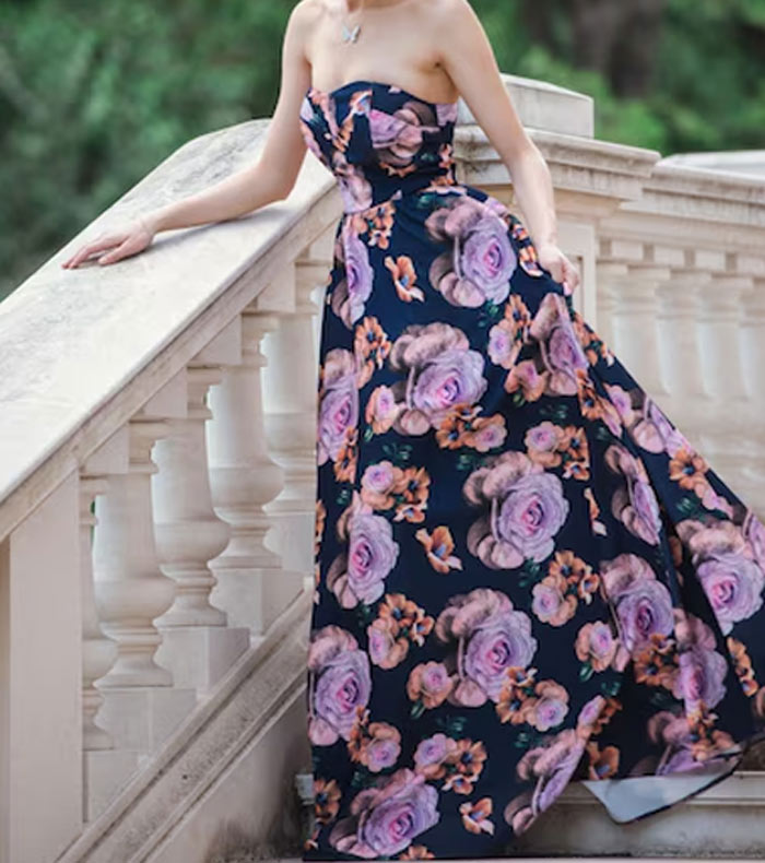 Off Shoulder Floral Dress