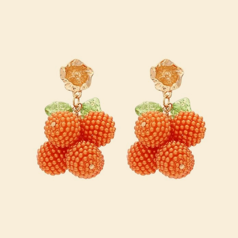 Orange earrings