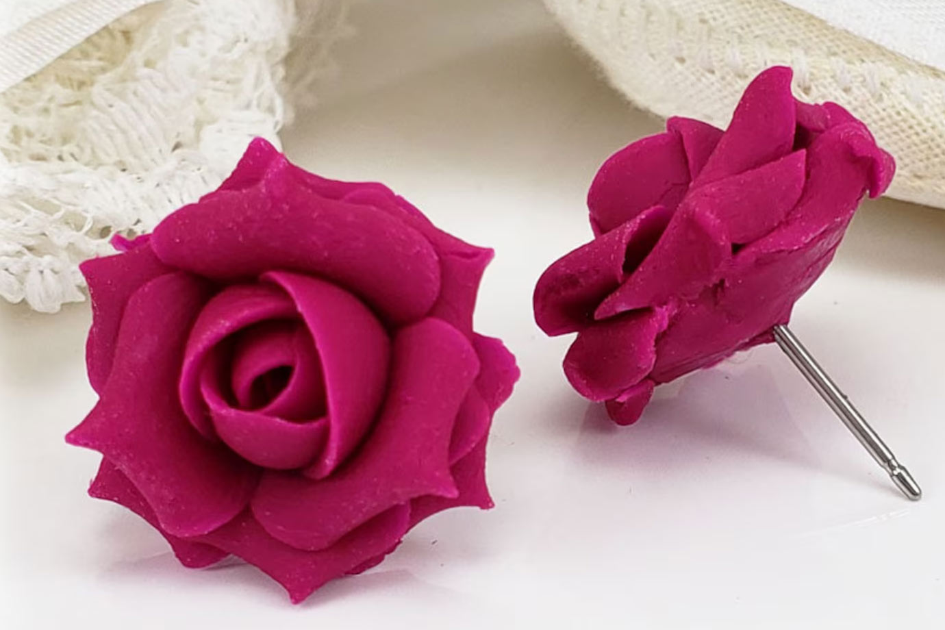 Original flower earrings
