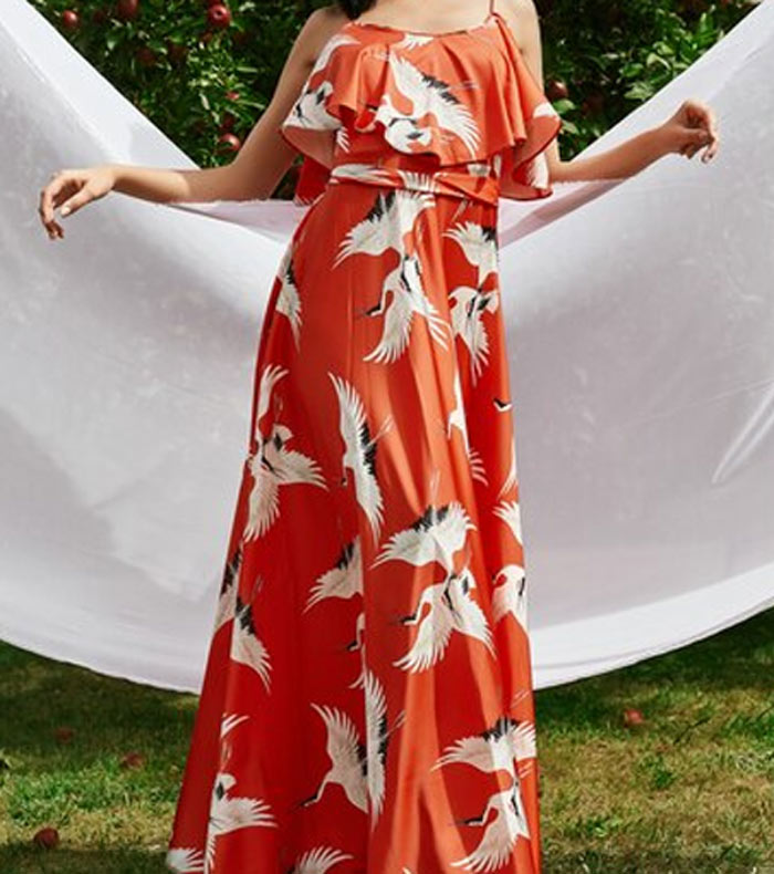 Ruffled Floral Dress