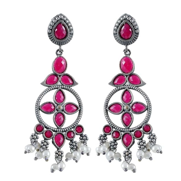 Stone work dangler earrings