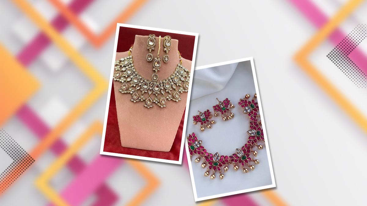 જો તમે સાડીમાં શાહી દેખાવ મેળવવા માંગતા હો, તો આ અરીસાના કામનો ગળાનો હાર પહેરો. રોયલ લુક માટે કૃત્રિમ અરીસાના કામ ગળાનો હાર | હર્ઝિંદગી