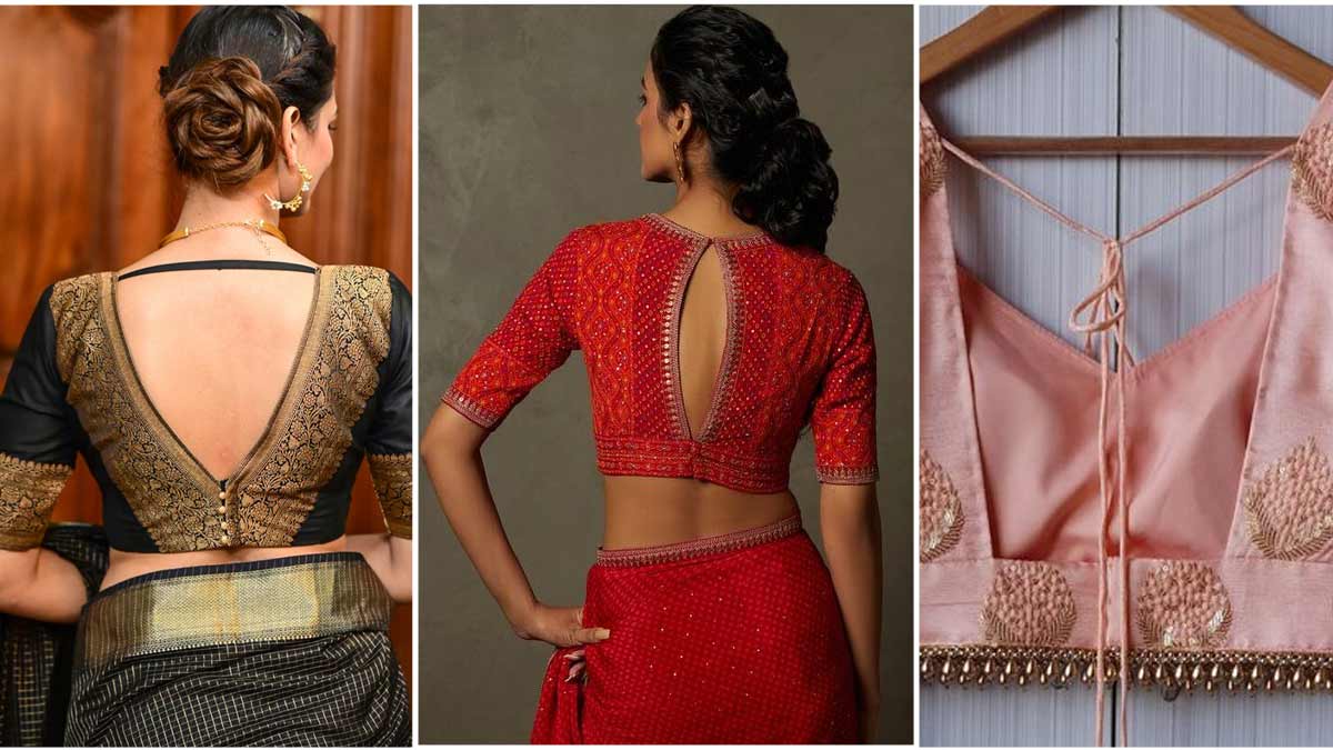 Neck Pattern For Silk Blouse Blue Cutdana Work Blouse Designs Buy