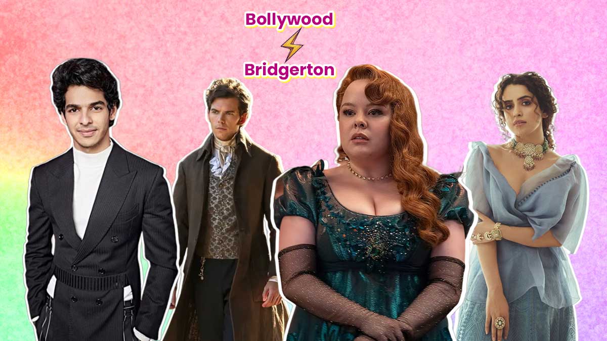 Bollywood Actors as Bridgerton Characters: Ishan Khattar as Colin, Sanya Malhotra as Penelope?  See what it looks like