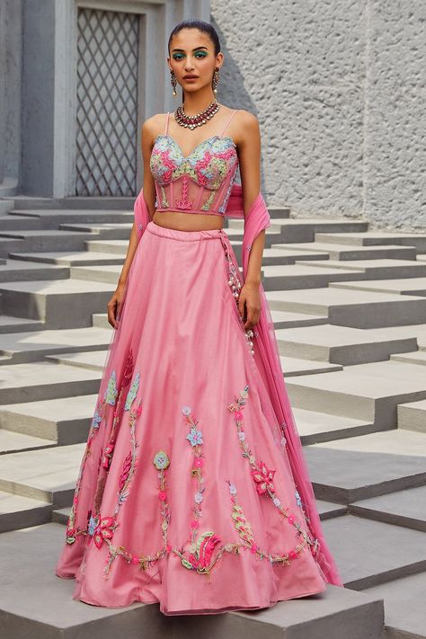corset blouse designs lehenga embroidered