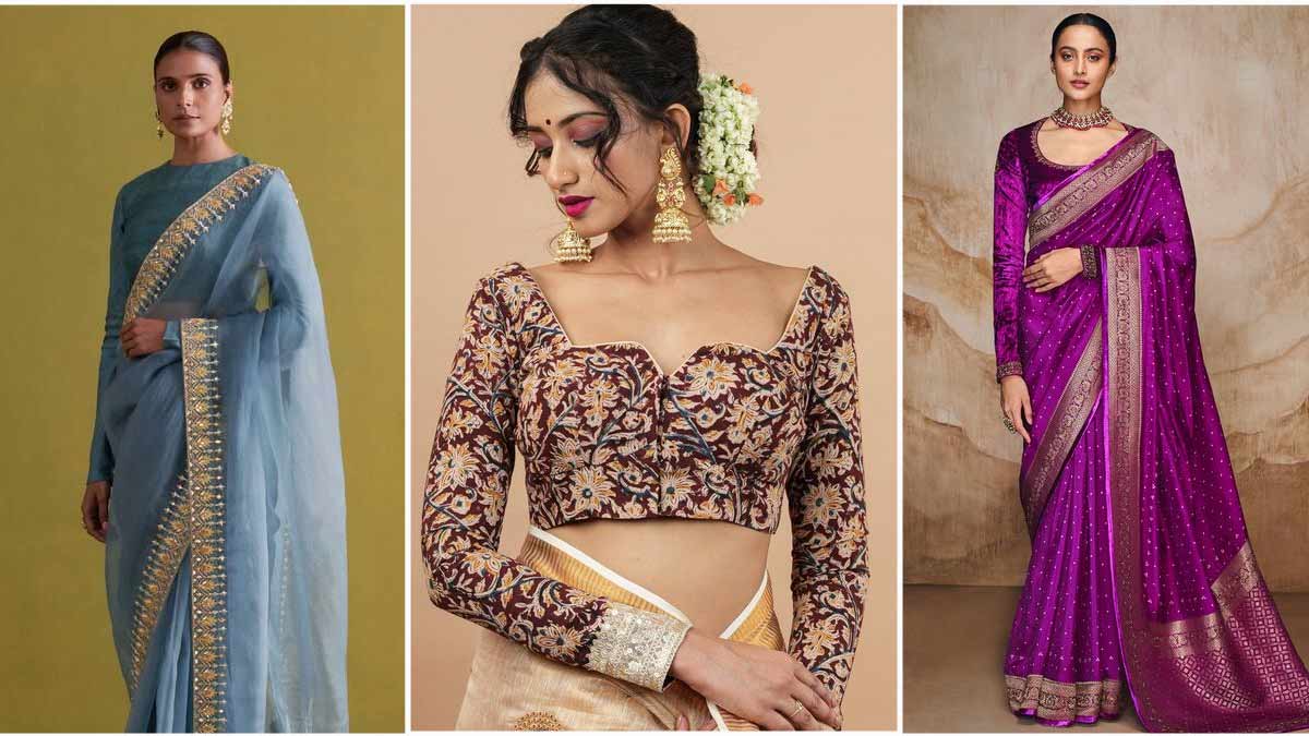 5 Cotton Saree Full Sleeves Blouse Designs | HerZindagi