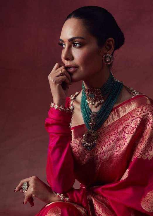 esha gupta full sleeve traditional blouse