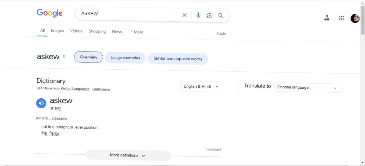 google search ASKEW result