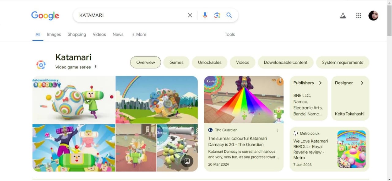 google search KATAMARI