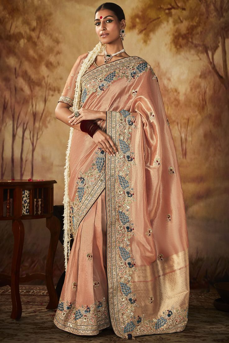 kanjivaram embroidery saree