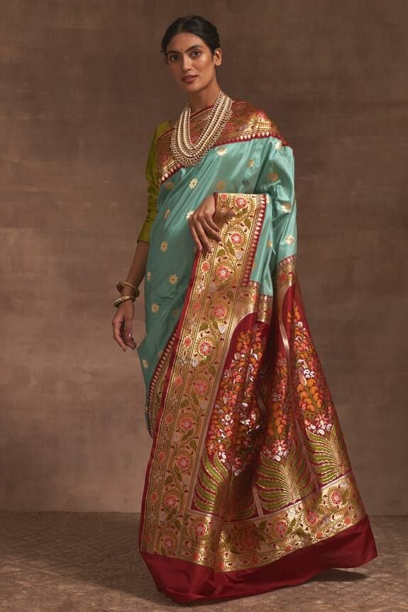 meenakari banarasi silk saree designs