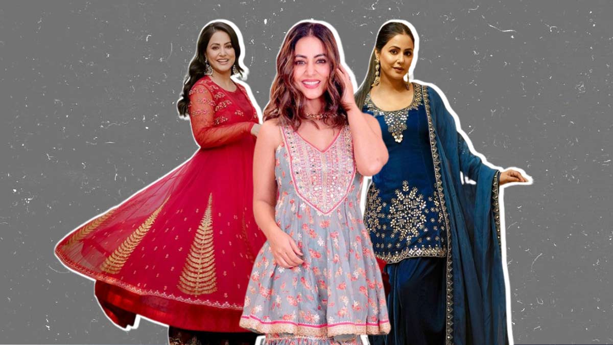 5 Beautiful Sharara Suits Inspired From Hina Khan | HerZindagi