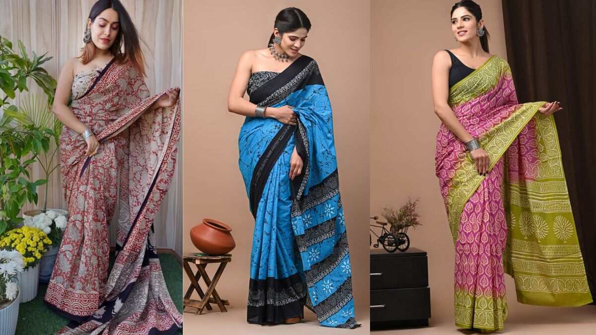 Shop for Latest Maheshwari Cotton Sarees Online at Best Price – BharatSthali