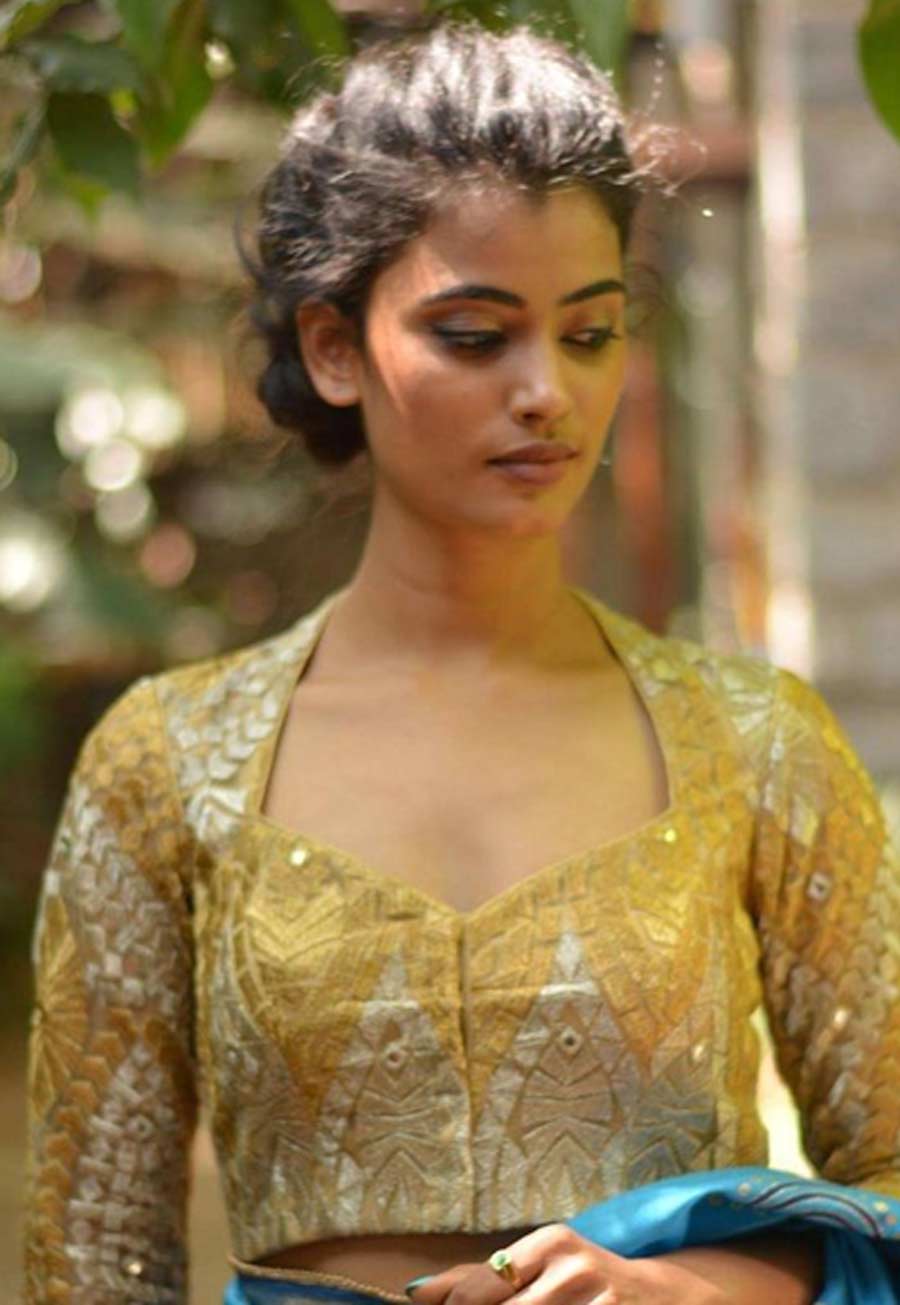 Broad V Neck Blouse Design