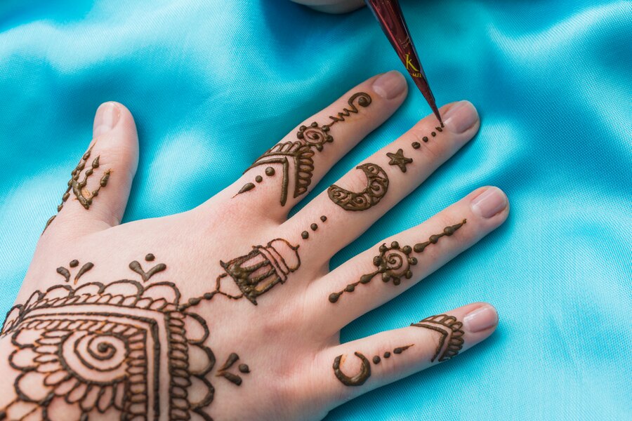 Elegant Moon Mehndi Design