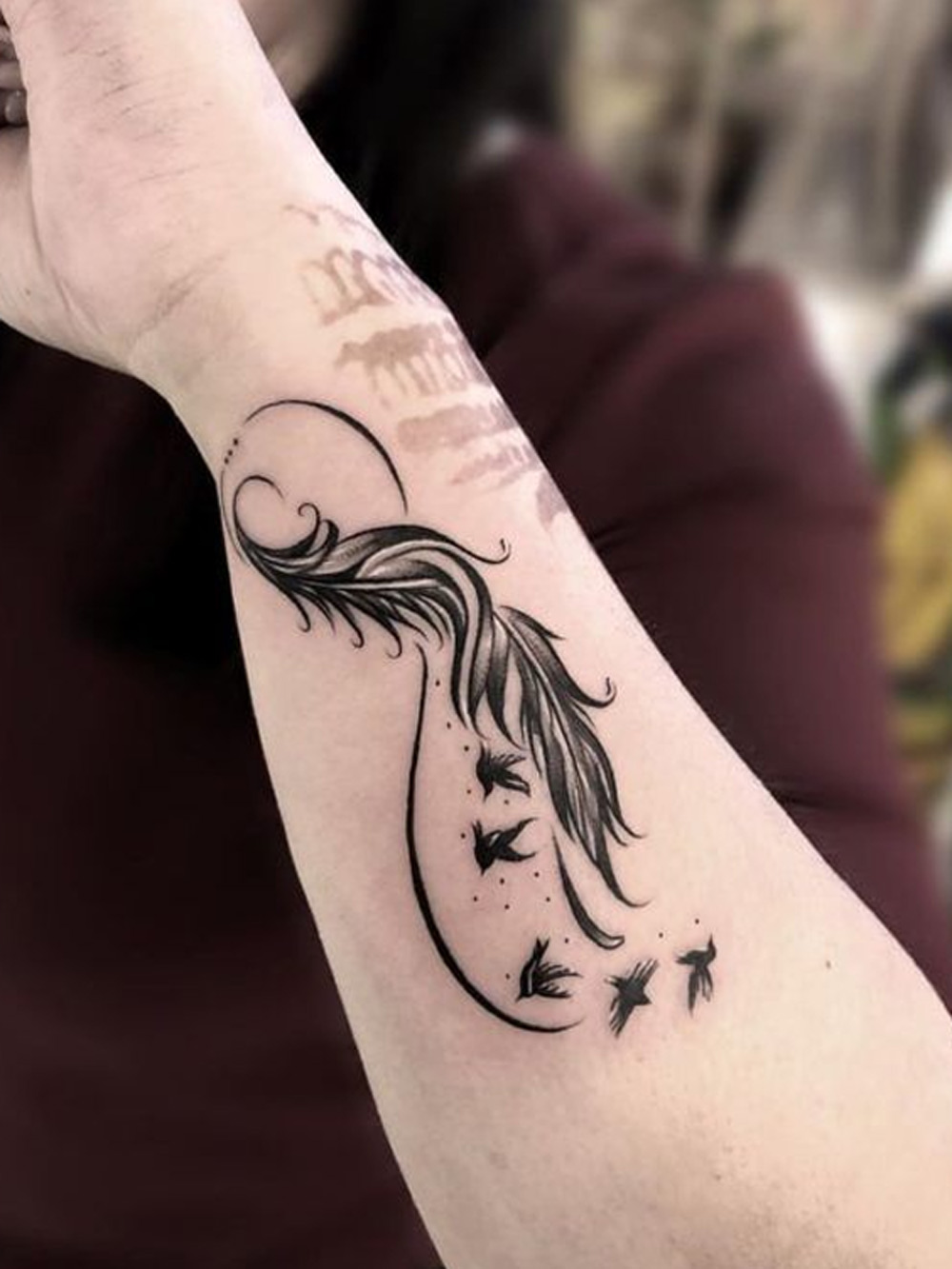Waterproof Feather Tattoo Sticker Stylish Long lasting - Temu