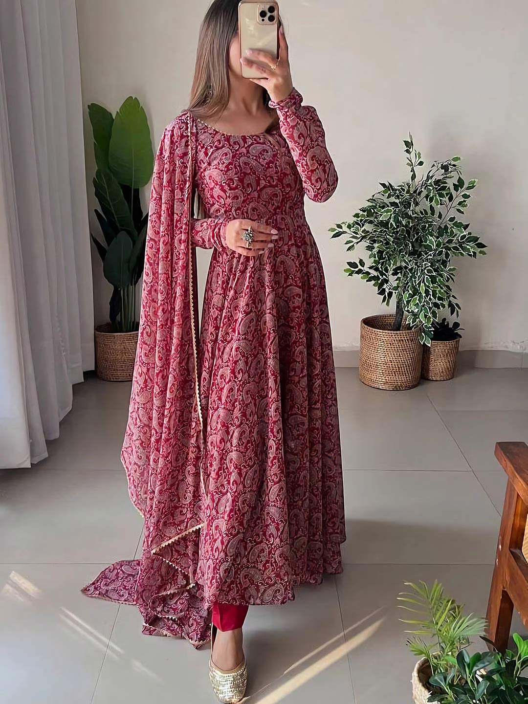 Gota patti anarkali suit