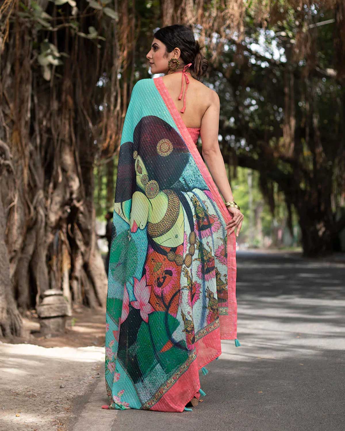 Human print saree