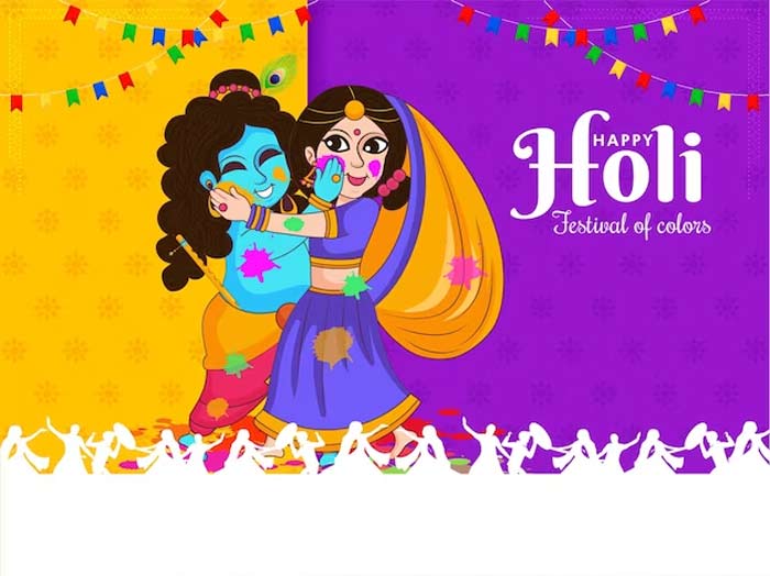 Krishna and Radha Holi Story