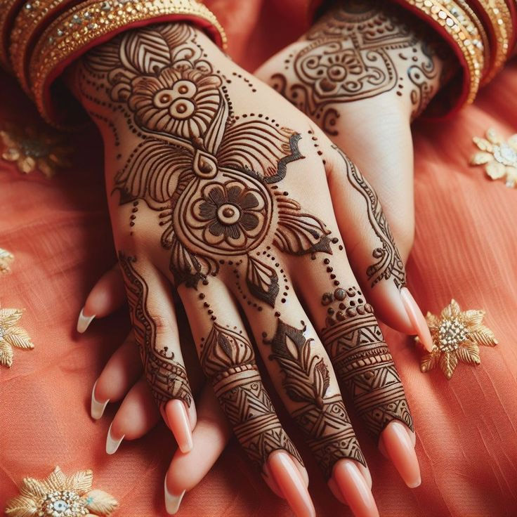 Pakistani Wedding Bridal Woman Hands with beautiful mehndi Design, Hands of  Indian bride girl with henna arts Stock Photo - Alamy