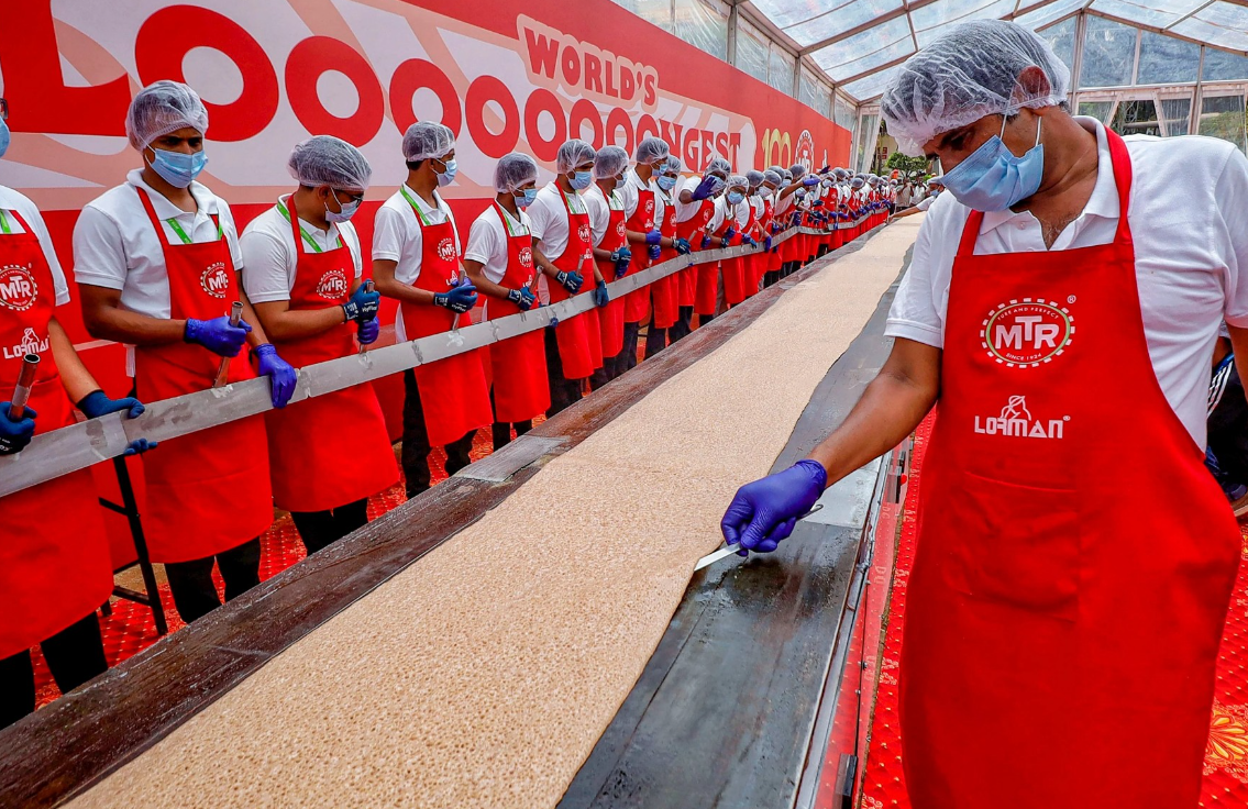 MTR Turns 100 & Makes History! Record-Breaking 123-Foot Dosa Secures ...