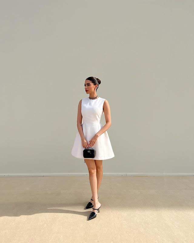 Mini White Dress Look