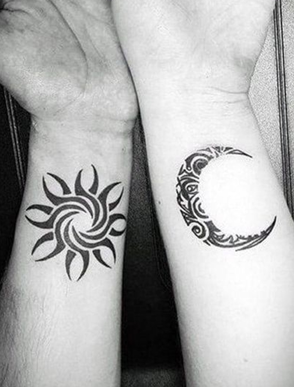 Sun And Moon Tattoo Design