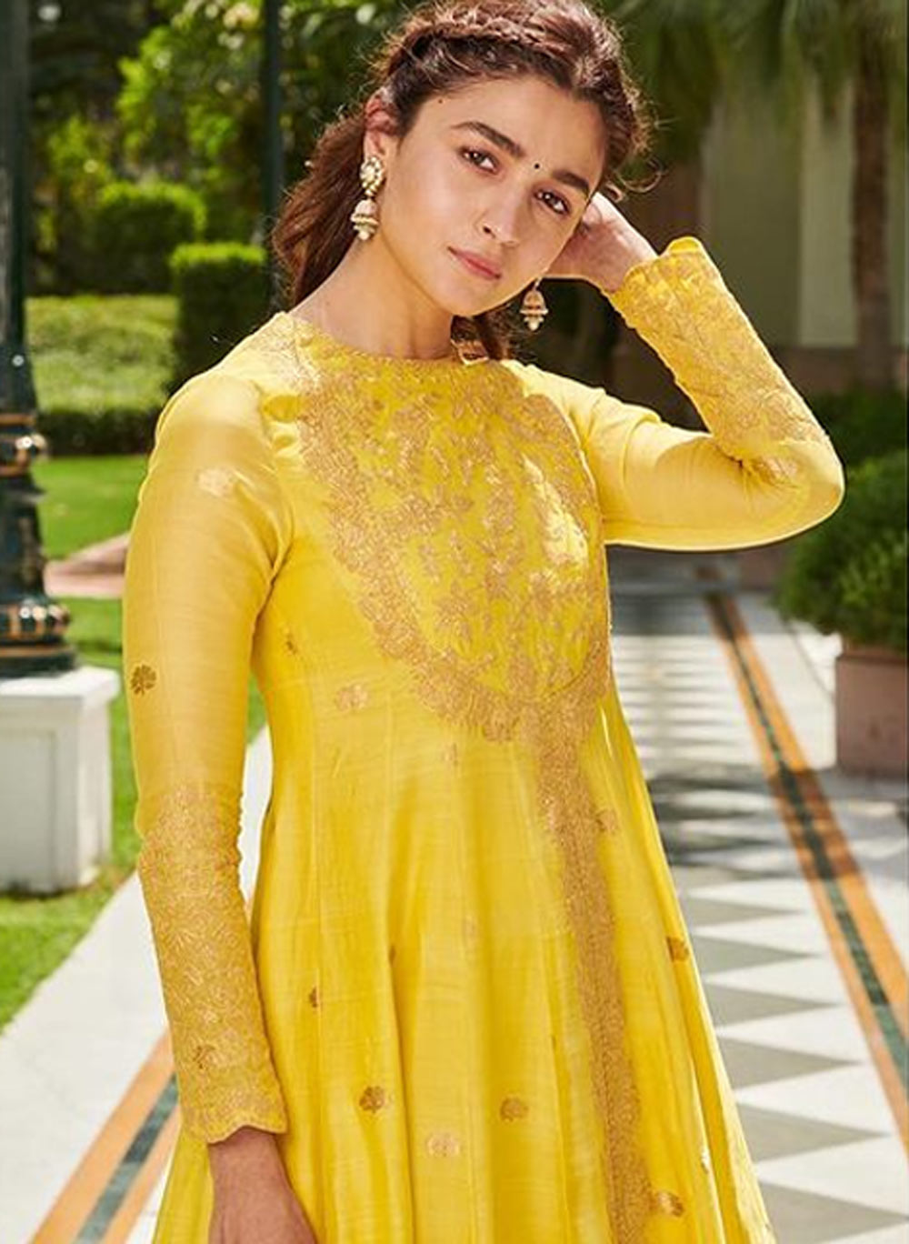Yellow Anarkali Suit Look