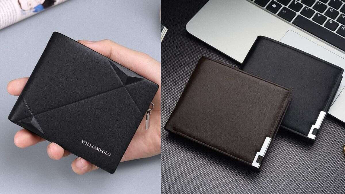 Designer Mens Leather Wallet RFID Contactless Card Blocking ID Protection  UK | eBay
