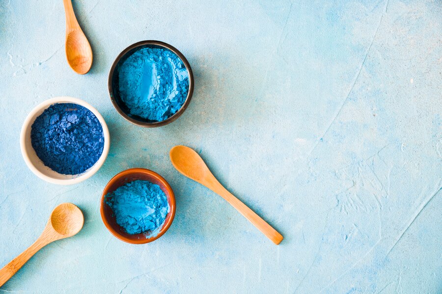 blue Colour Powder Homemade Recipe