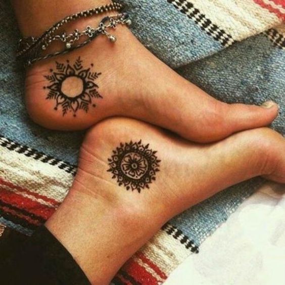 boho mehndi zodiac sign