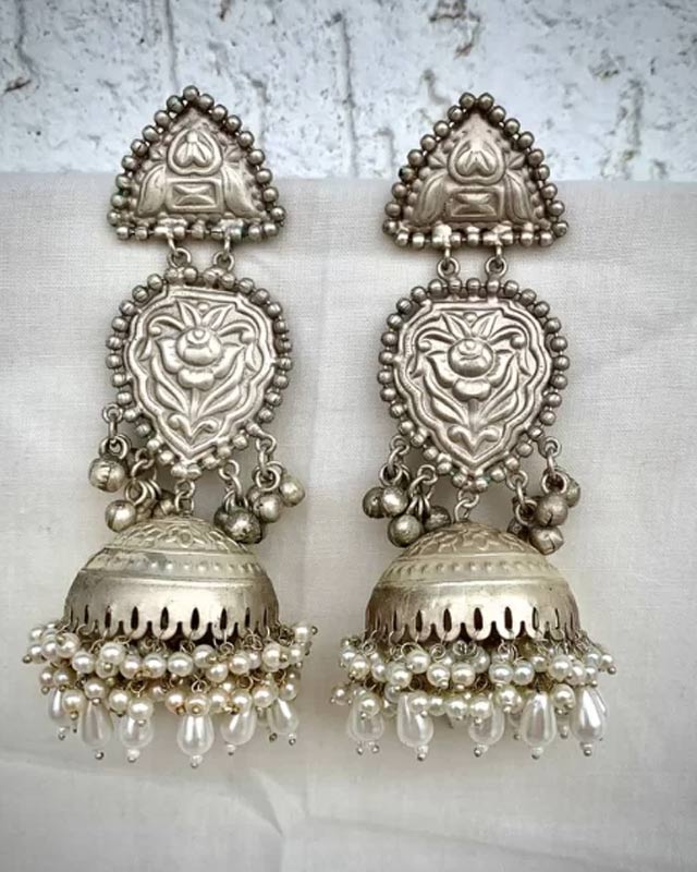 earrings with matching ethnic outfit