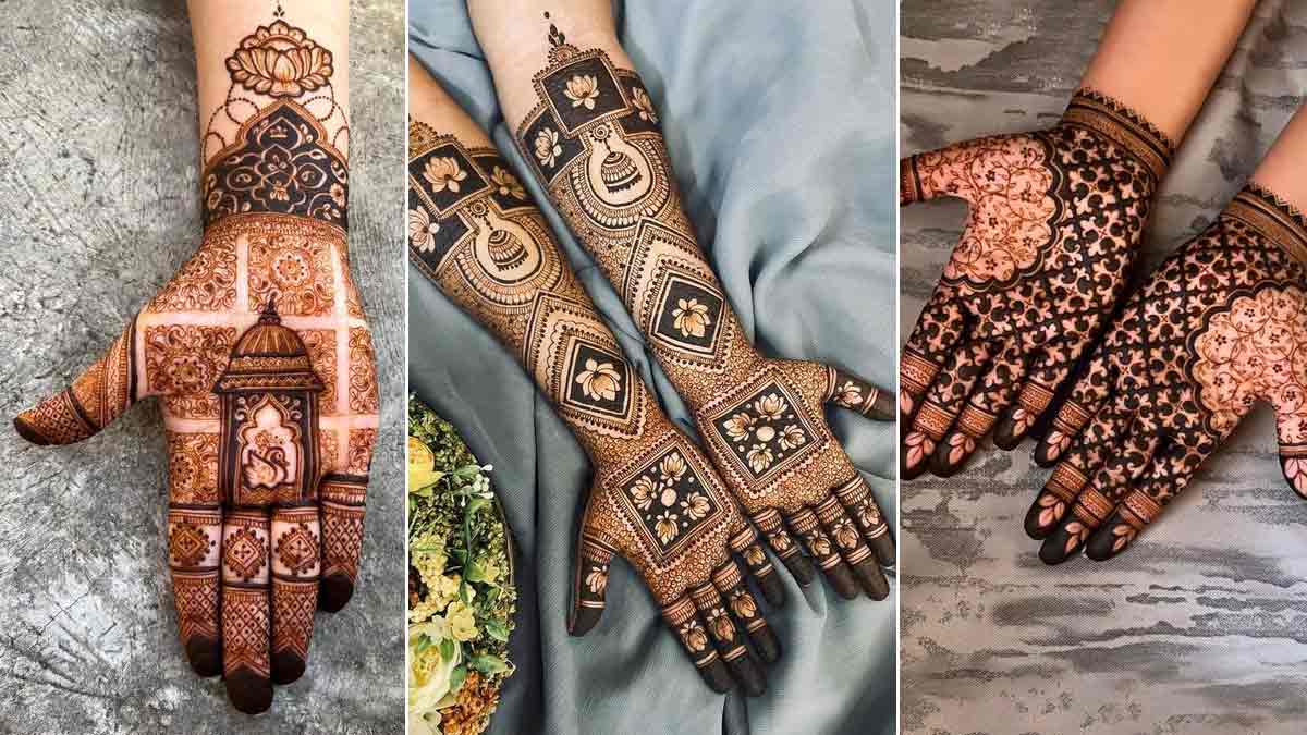 easy jharokha mehendi designs