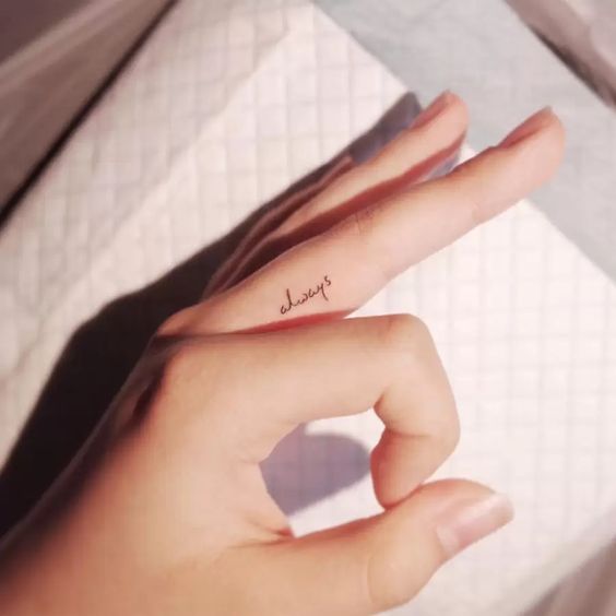 finger tattoo quotes