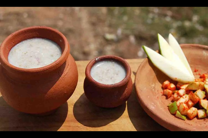 health benefits of drinking kambu koozh in summer