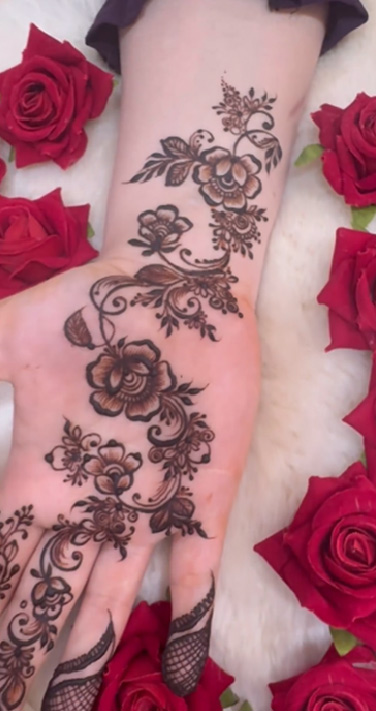 hibiscus mehndi designs